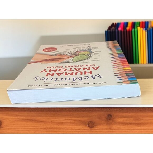 New McMurtries Human Anatomy Coloring Book 3rd Edition With 1000+ Illustrations - Picture 8 of 13